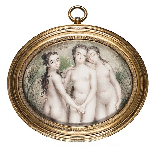 Tre badande gracer, , Carl Gustav Klingstedt