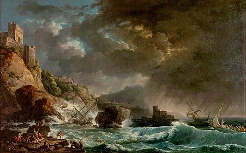 Storm off a Rocky Coast, 1757, Carlo Bonavia