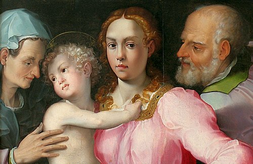 La Sainte Famille, 1550, Carlo Portelli da Loro