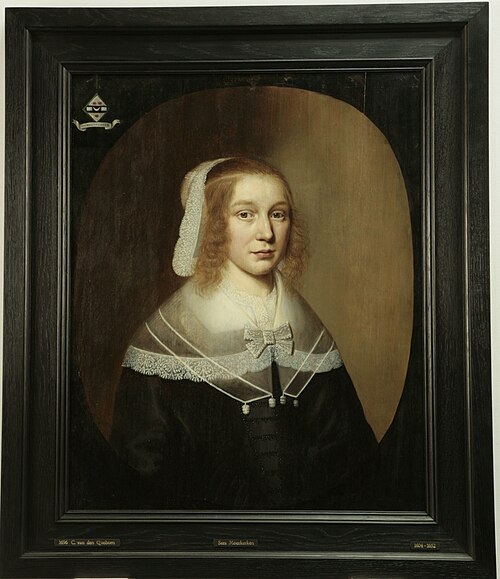 Portrait of Sara Moerkerken (?), 1645, Crispijn van den Queborn