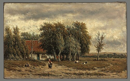 Farmhouse (Landscape in Dekkersduin), 1875, Jan Heppener