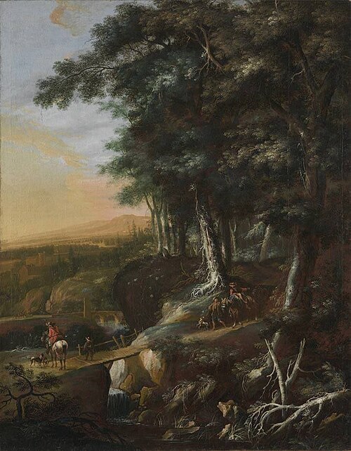 Waldlandschaft (zugeschrieben), 1661, Nicolaes Ficke