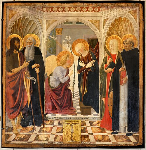 L'Annonciation entre quatre saints, 1473, Cosimo Rosselli