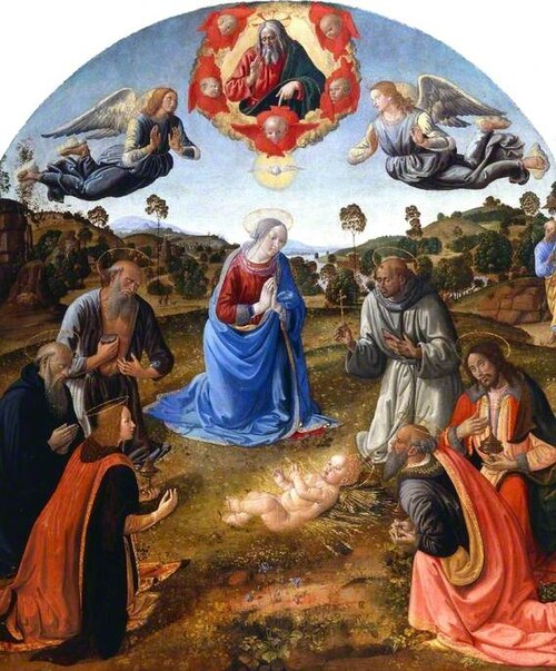 The Adoration of the Child Jesus, , Cosimo Rosselli