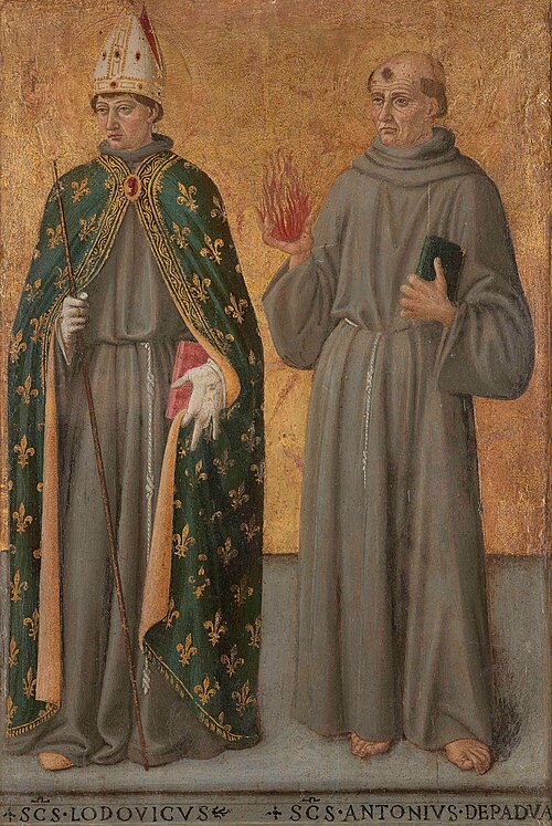 Saints Louis of Toulouse and Anthony of Padua, 1475, Cosimo Rosselli