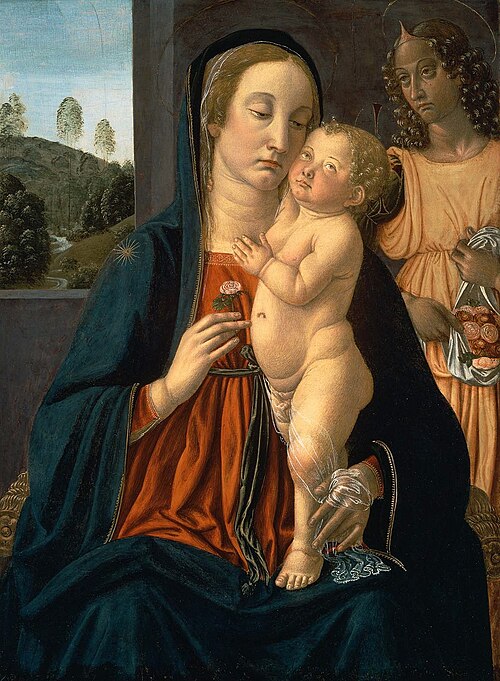 Virgin and Child with an Angel, 1470, Cosimo Rosselli