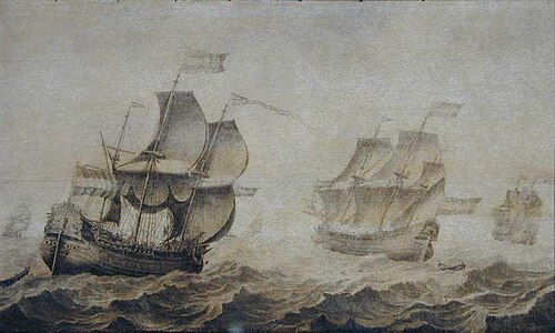 Een walvisvaarder en twee fluitschepen, 1702, Adriaen van Salm