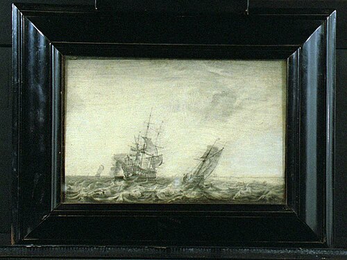 Linieschip en boeier, 1674, Adriaen van Salm