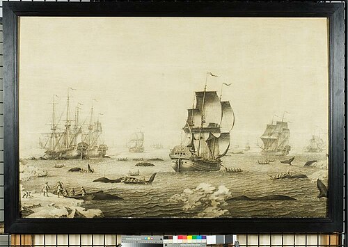 Walvisvaarders in bedrijf, 1713, Adriaen van Salm