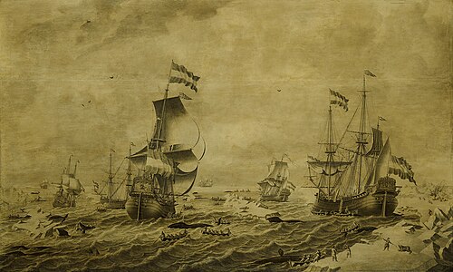 De walvisvloot van de Amsterdamse reder Gerrit Doornekroon, 1701, Adriaen van Salm