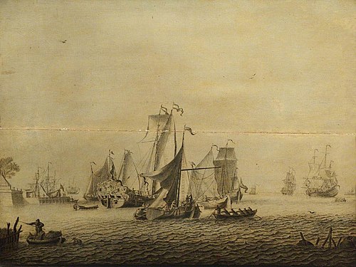 Small Craft in a Dutch Harbour, , Adriaen van Salm