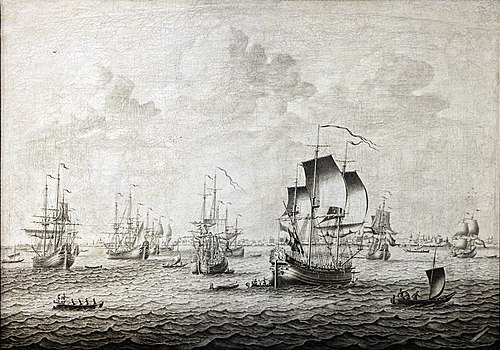 Marine par temps calme, 1700, Adriaen van Salm