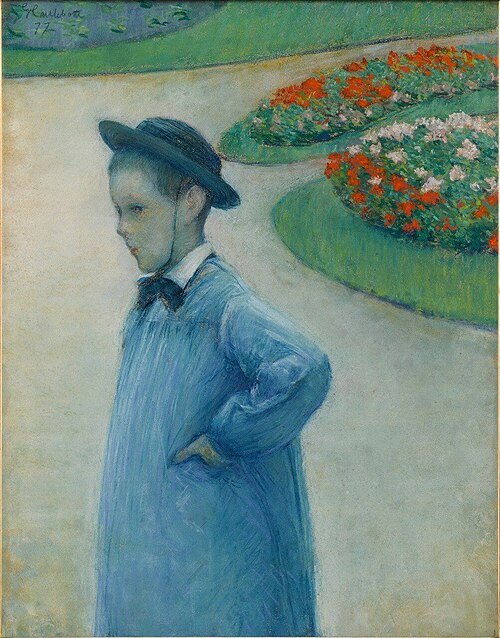 Portrait de Camille Daurelle dans le jardin d'Yerre, 1877, Gustave Caillebotte