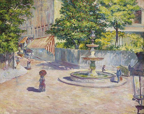 La Place Saint-Augustin, 1880, Gustave Caillebotte
