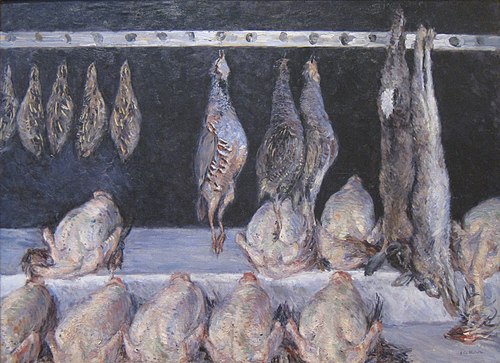 Display of Chickens and Game Birds, 1882, Gustave Caillebotte