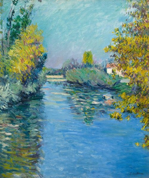Le petit bras de la Seine, effet d'automne, 1890, Gustave Caillebotte