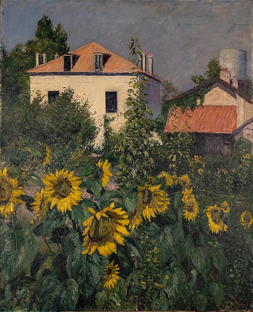 Les Soleils, jardin du Petit Gennevilliers, 1885, Gustave Caillebotte