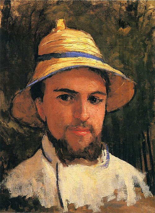 Autoportrait au chapeau de paille, 1873, Gustave Caillebotte