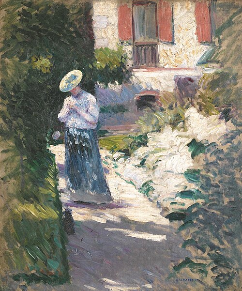 Étude pour Les Dahlias, jardin du Petit Gennevilliers, , Gustave Caillebotte