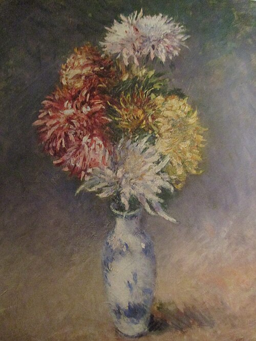 Chrysanthèmes dans un vase, 1893, Gustave Caillebotte
