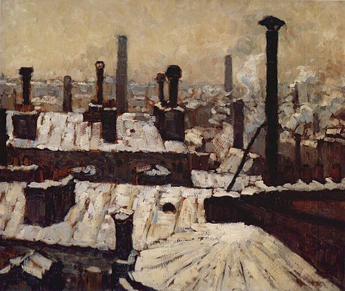 Toits sous la neige, Paris, 1878, Gustave Caillebotte