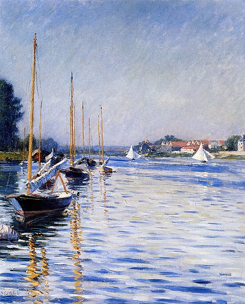 Bateaux sur la Seine, , Gustave Caillebotte