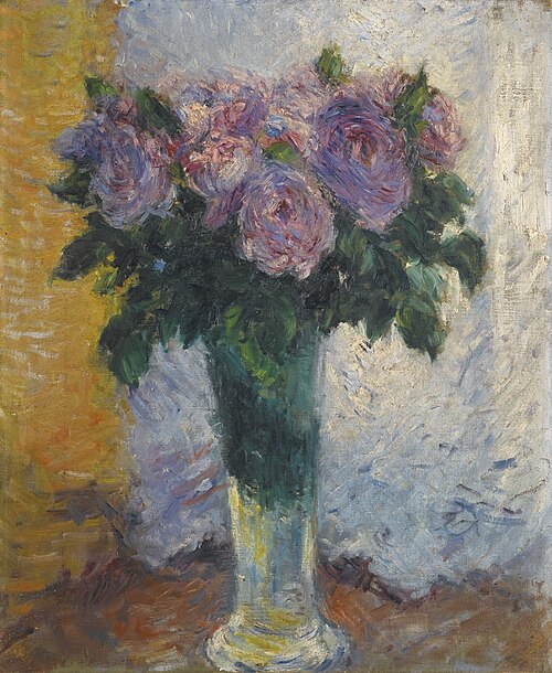 Roses dans un vase, 1883, Gustave Caillebotte