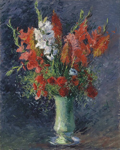 Vase de glaïeuls, 1887, Gustave Caillebotte