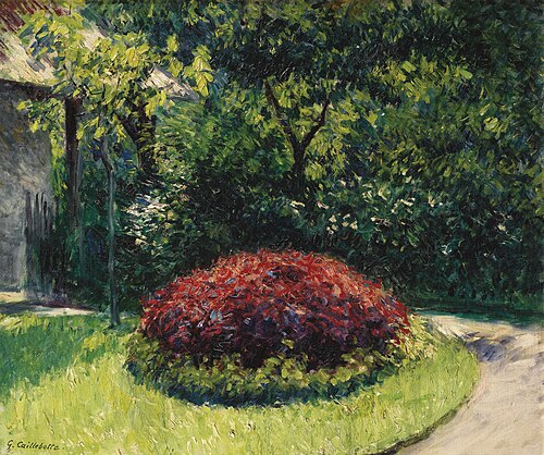 Massif de fleurs, jardin du Petit Gennevilliers, , Gustave Caillebotte