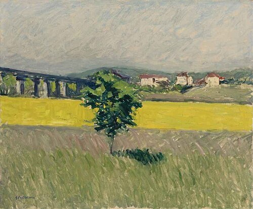 Prairie au Pont d'Argenteuil, 1882, Gustave Caillebotte