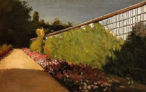 Le mur du jardin potager, Yerres, 1877, Gustave Caillebotte