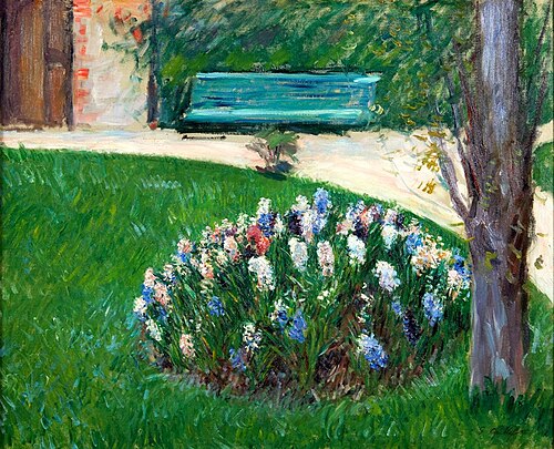 Hyacinths, garden of Petit Gennevilliers, 1890, Gustave Caillebotte