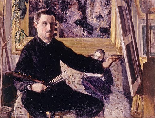 Autoportrait au chevalet, 1880, Gustave Caillebotte