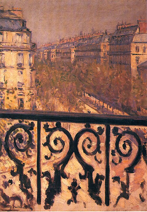 Un balcon à Paris, 1880, Gustave Caillebotte