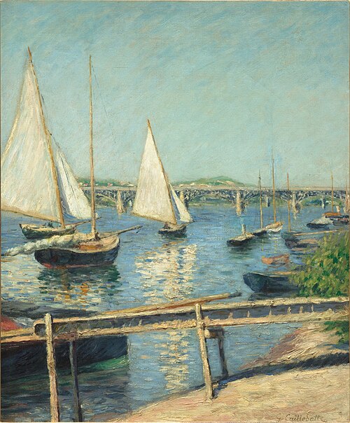 Voiliers à Argenteuil, 1888, Gustave Caillebotte