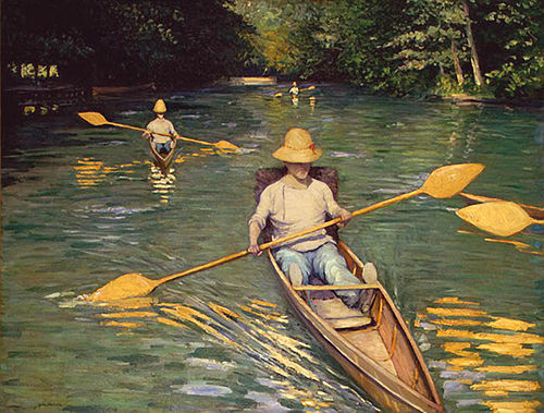 Périssoires, 1877, Gustave Caillebotte