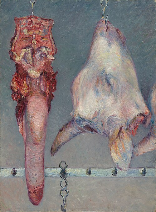 Tête de veau et langue de bœuf, 1882, Gustave Caillebotte