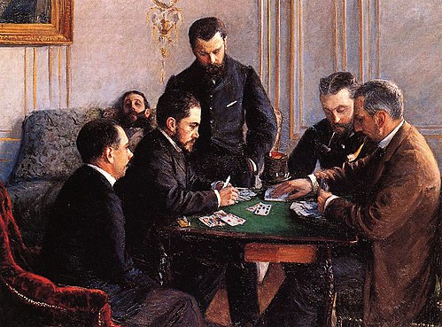 La Partie de bésigue, 1881, Gustave Caillebotte