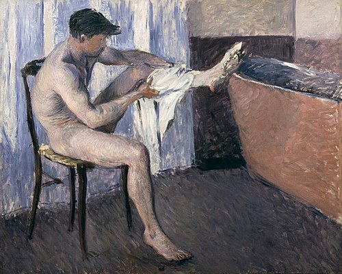 Homme s'essuyant la jambe, 1884, Gustave Caillebotte