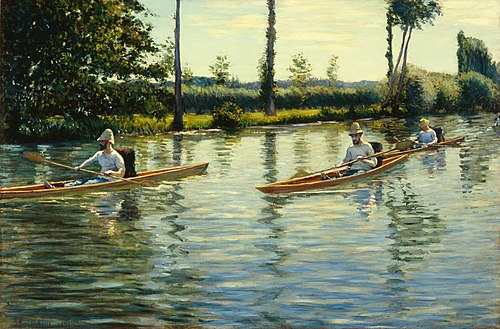 Boating on the Yerres, 1877, Gustave Caillebotte