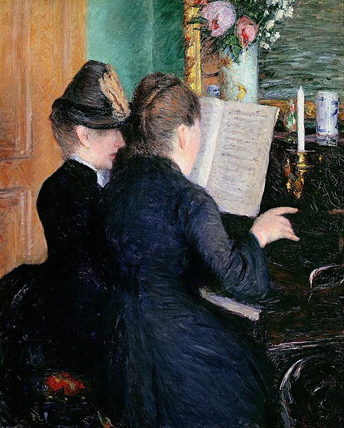 La Leçon de piano, 1879, Gustave Caillebotte
