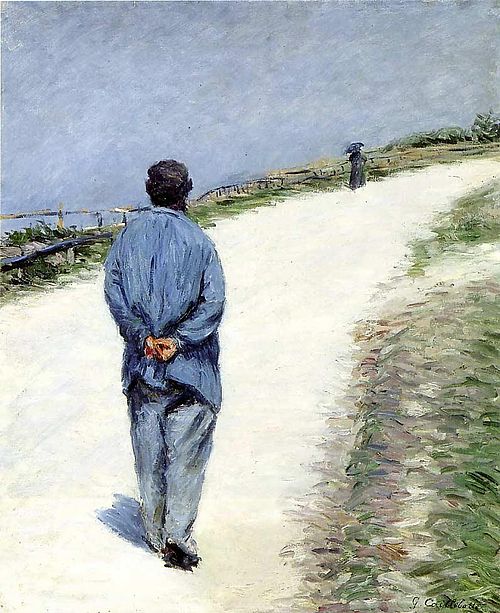 Le Père Magloire sur la route entre Saint-Clair et Etretat, 1884, Gustave Caillebotte