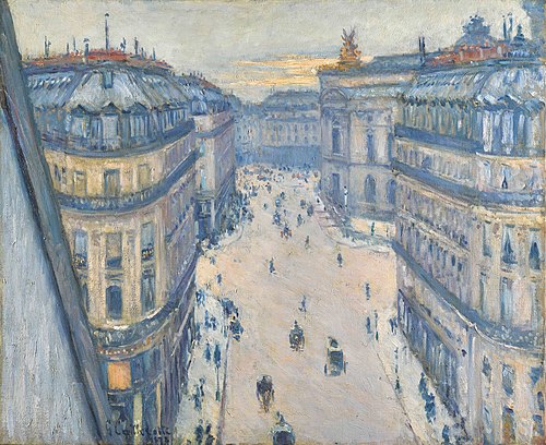 Rue Halévy, vue du sixième étage, 1878, Gustave Caillebotte