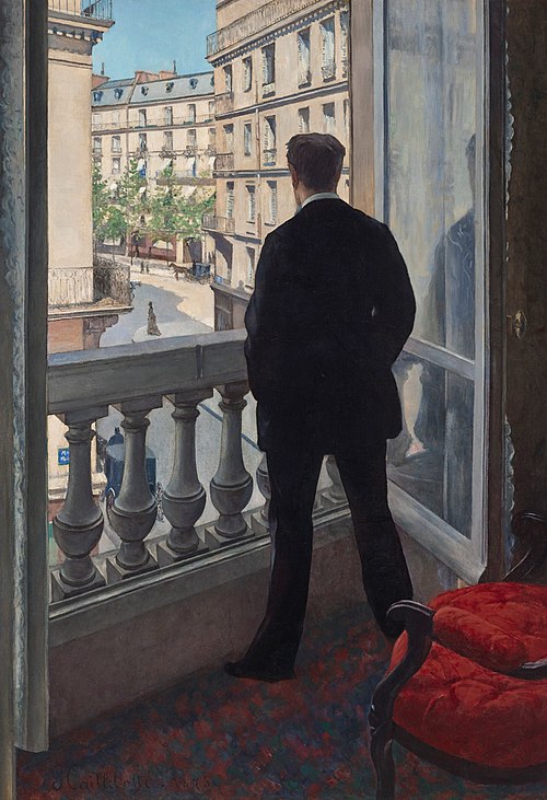 Jeune Homme à sa fenêtre, 1875, Gustave Caillebotte
