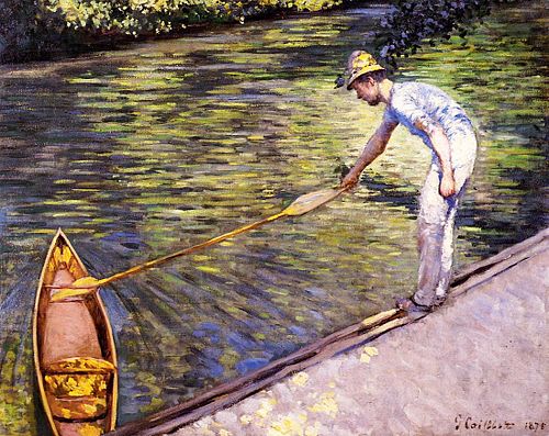 A Man Docking His Skiff, 1878, Gustave Caillebotte