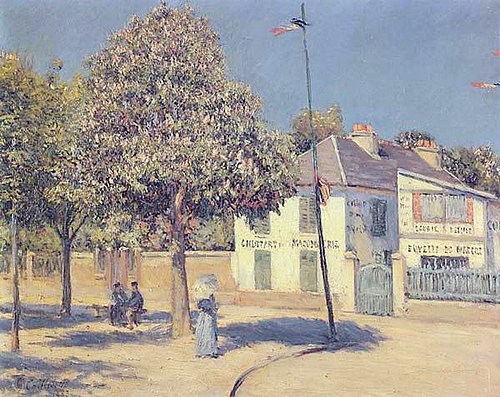 La place du marché (La promenade d'Argenteuil), 1883, Gustave Caillebotte