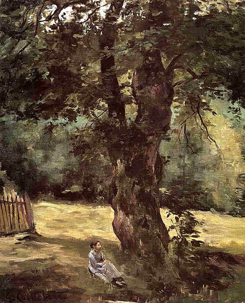 Femme assise sous un arbre, 1874, Gustave Caillebotte