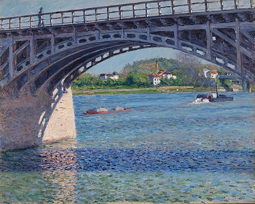 Le pont d’Argenteuil et la Seine, 1883, Gustave Caillebotte