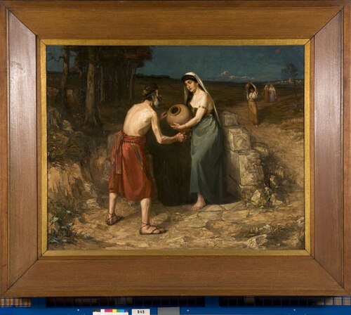Rebecca en de dienstknecht van Abraham aan de bron, , Frans Hogerwaard