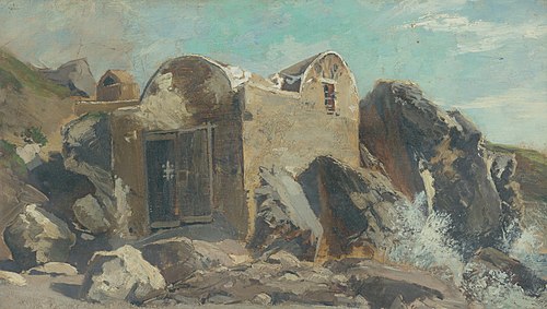 Krajina na Capri, 1874, August J. Grosz